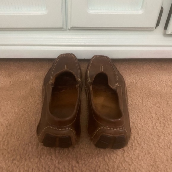 Clarks Men’s Slip‎ on Brown Leather Loafers size 11.5 - Picture 2 of 7
